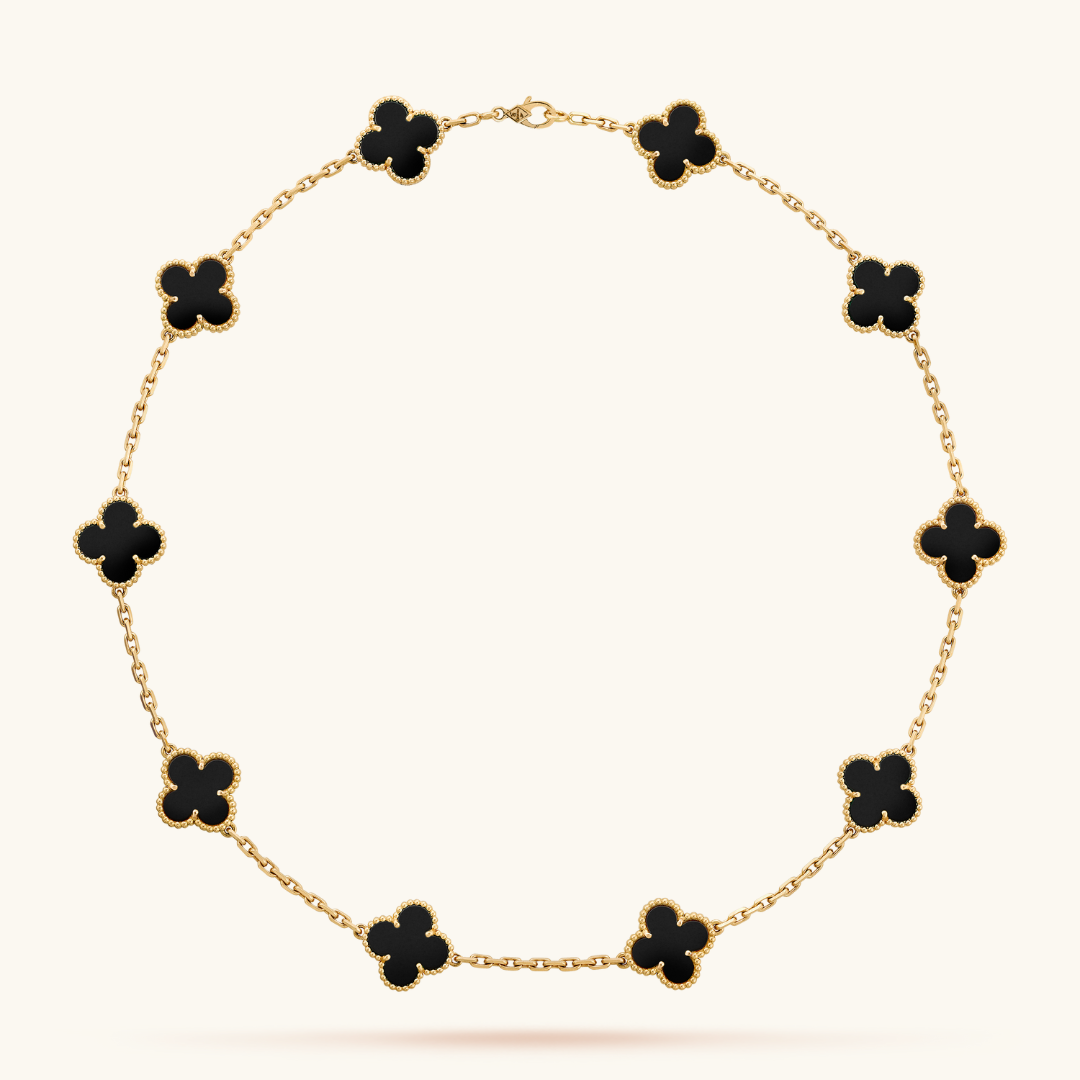 LUXURY CLOVER NECKLACE 10 PATTERNS - BLACK