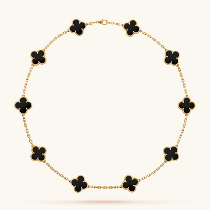 LUXURY CLOVER NECKLACE 10 PATTERNS - BLACK