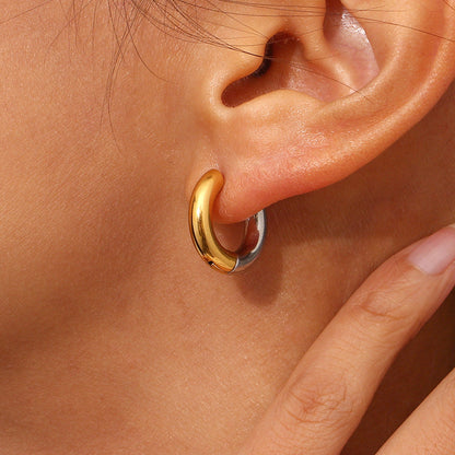 Ingrid Two Tone Hoop Earring