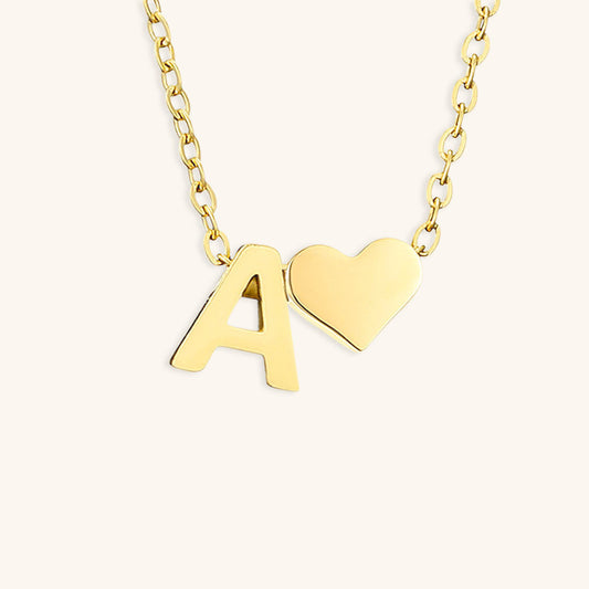 Ria Initial Letter Gold Necklace