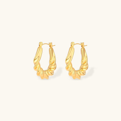 Adaline Twist Hoop Earrings