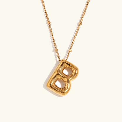 Balloon Gold Initial Necklace