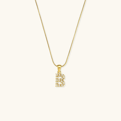 Augustine Initial Letter Pearl Necklace