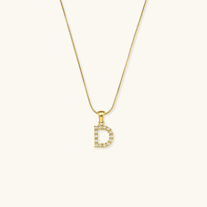 Augustine Initial Letter Pearl Necklace