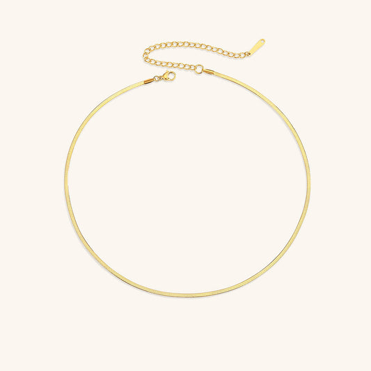 Elizabeth Gold Herringbone Necklace