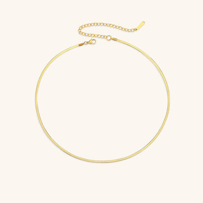 Elizabeth Gold Herringbone Necklace