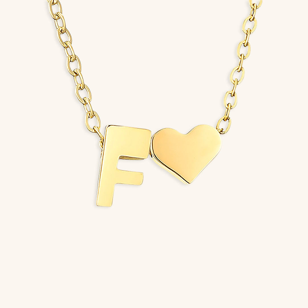 Ria Initial Letter Gold Necklace