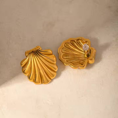 Bayside Gold Seashell Earrings