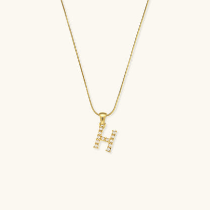 Augustine Initial Letter Pearl Necklace