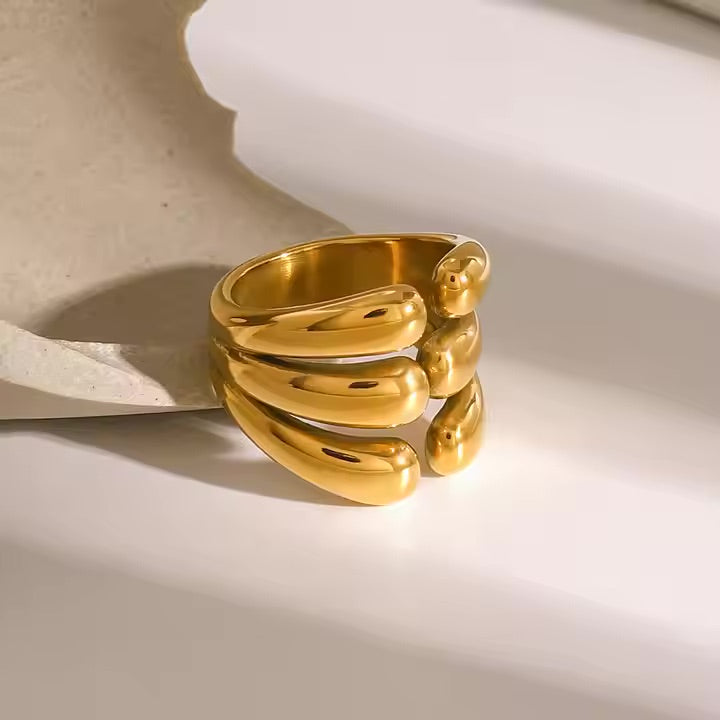 Cassiel Layered Gold Ring