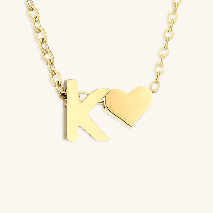 Ria Initial Letter Gold Necklace