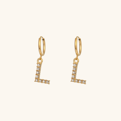 Wilhemina Initial Letter Earrings