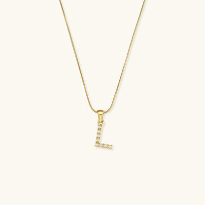 Augustine Initial Letter Pearl Necklace