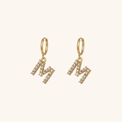 Wilhemina Initial Letter Earrings