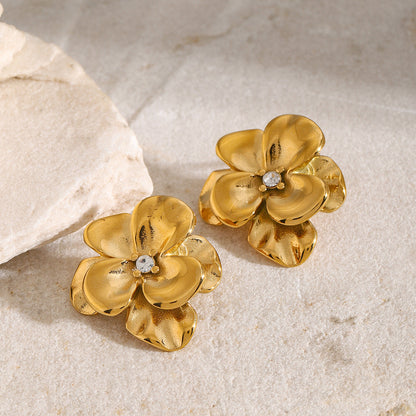 Ainsley Floral Gold Earrings