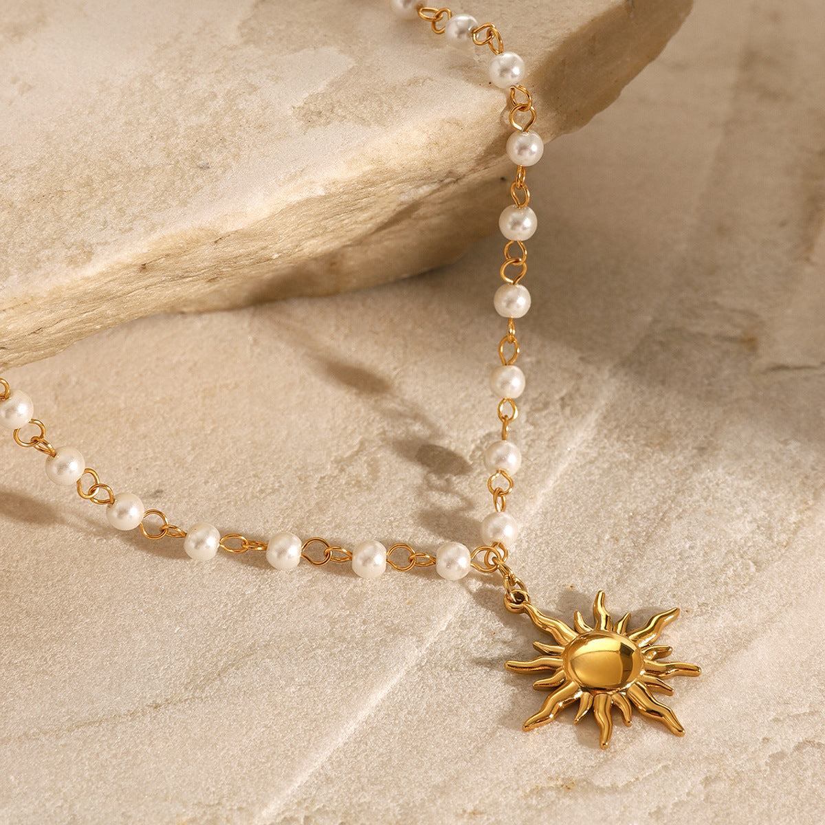 Apollo Sun Pearl Necklace