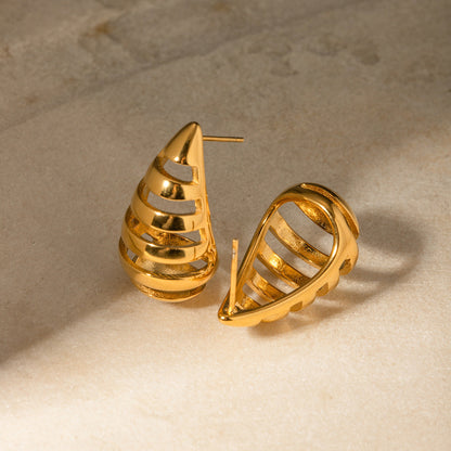 Katrin Drop Gold Earrings