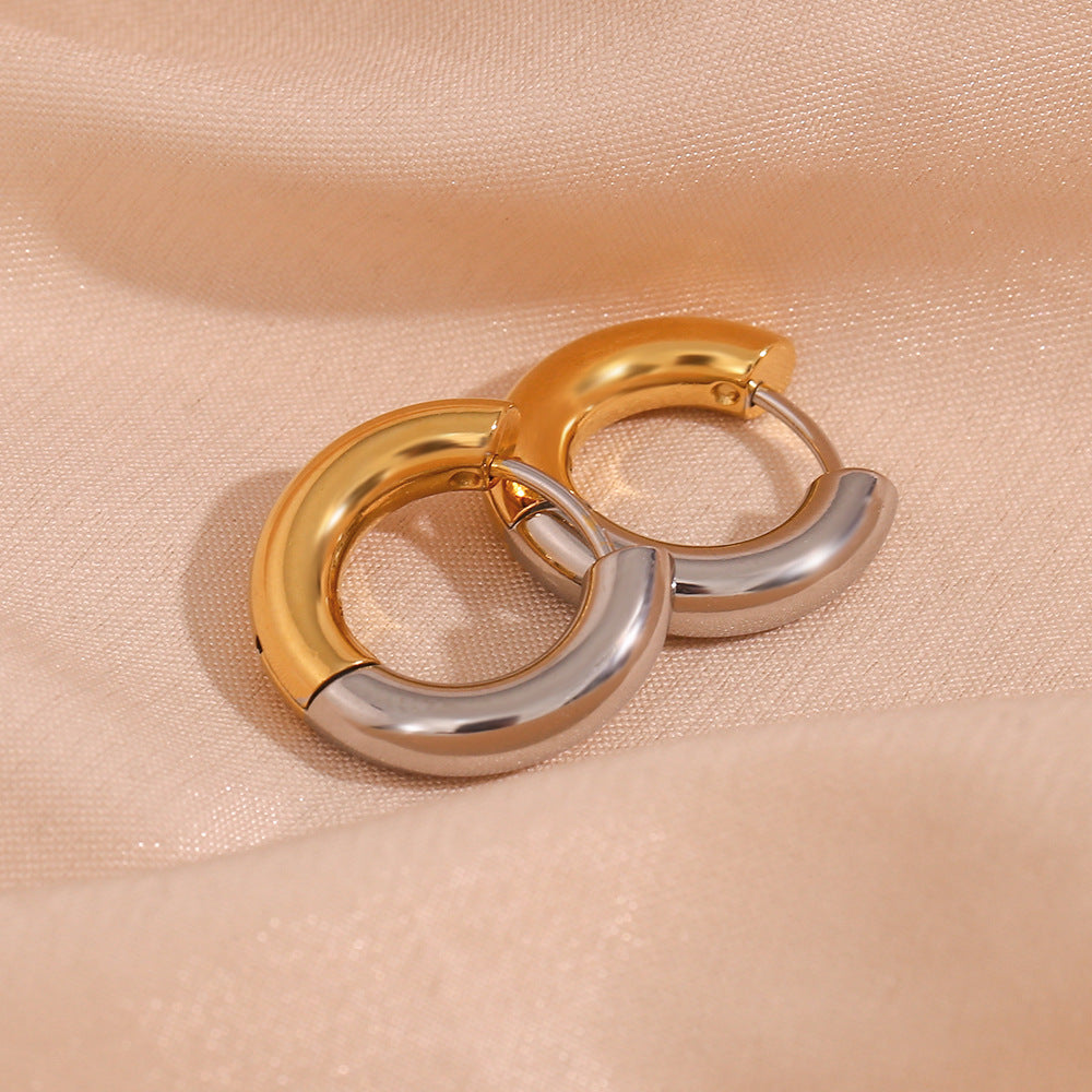 Ingrid Two Tone Hoop Earring