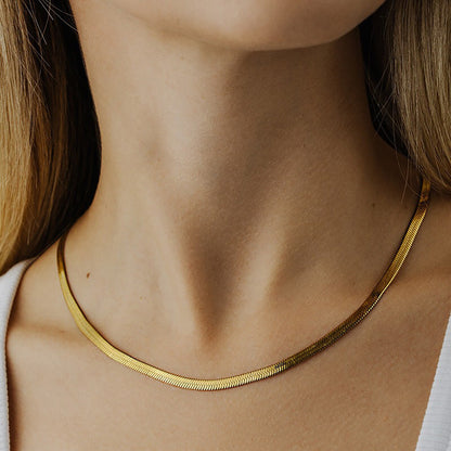 Elysian Gold Herringbone Necklace