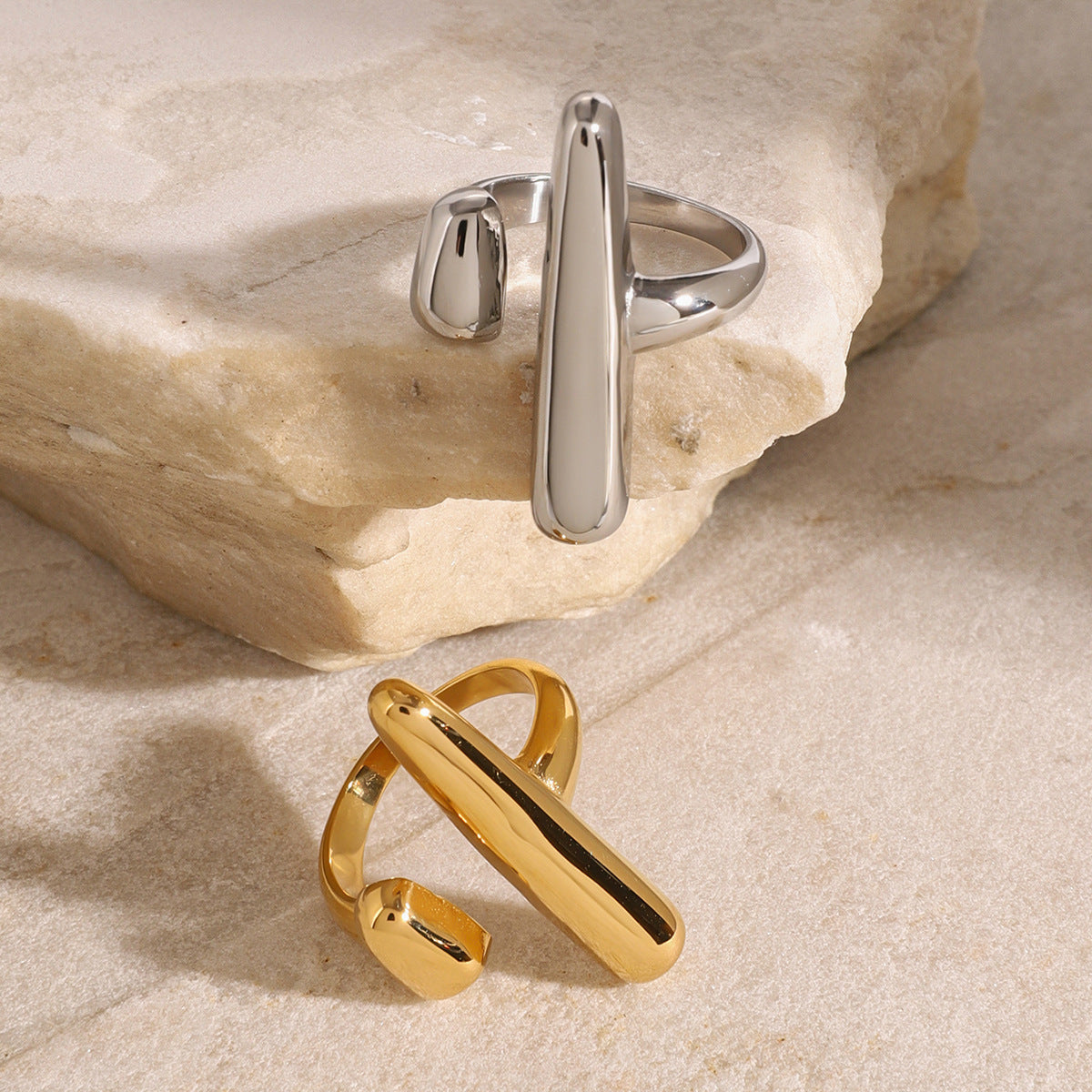 Seraphina Contemporary Gold Ring