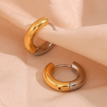 Ingrid Two Tone Hoop Earring