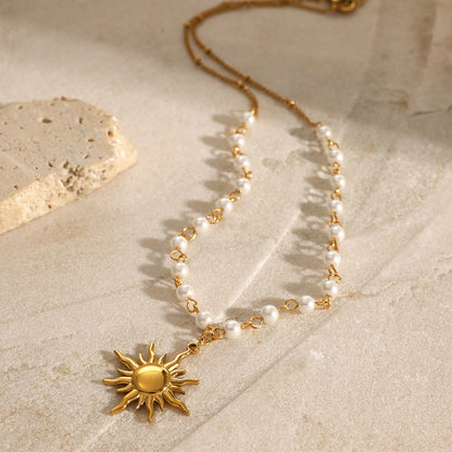 Apollo Sun Pearl Necklace