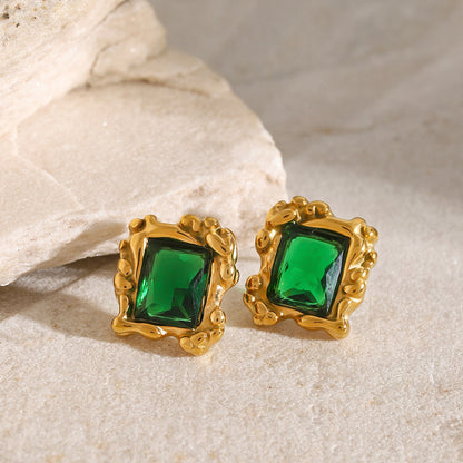 Priscilla Emerald Earrings