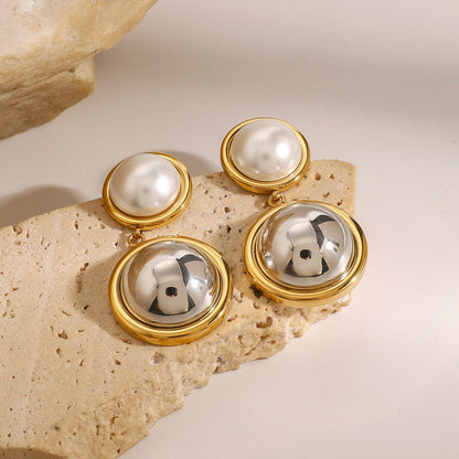 Avery Pearl Dome Earrings