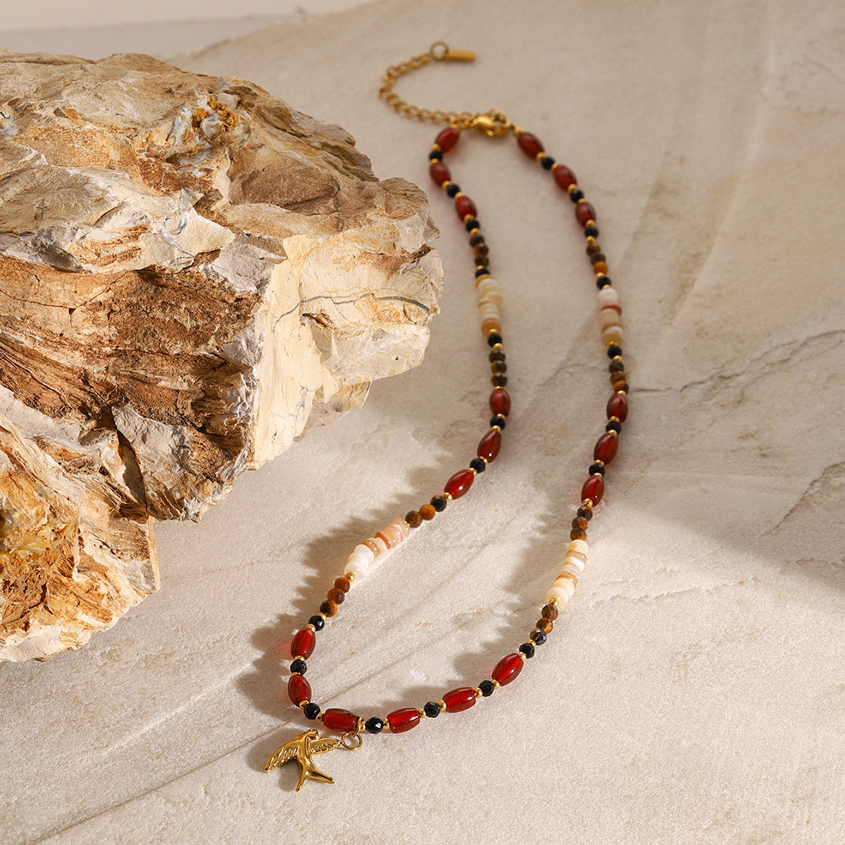 Sierra Tiger Eye Beads Necklace