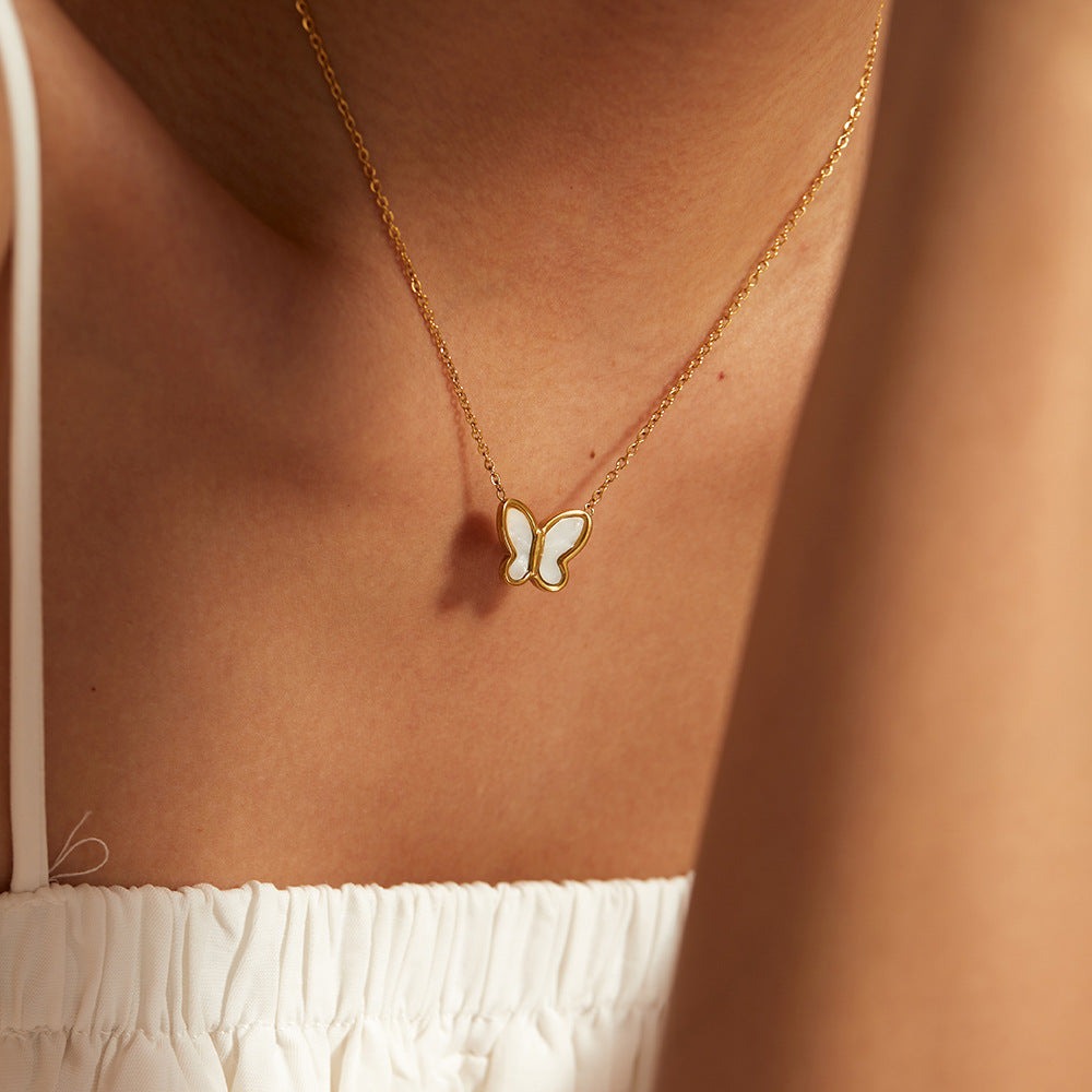 Flutterby Mother of Pearl Necklace