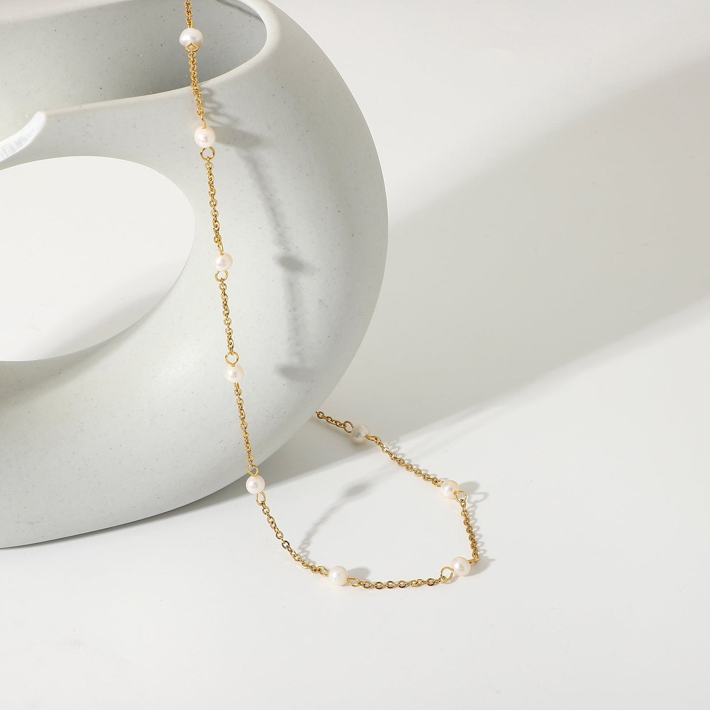 Nora Gold Pearl Necklace