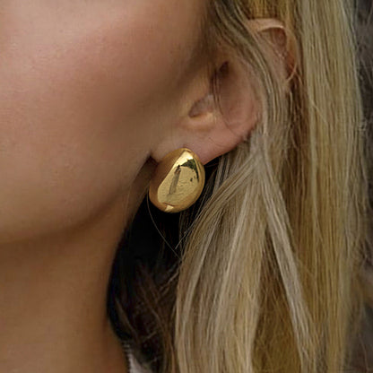 Callista Gold Bean Earrings