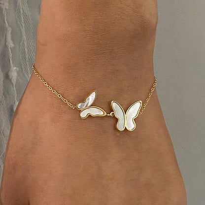 Blaire Butterfly Pearl Bracelet