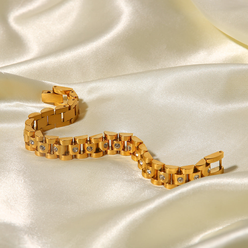 Gold Watchband Bracelet