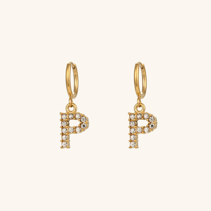 Wilhemina Initial Letter Earrings