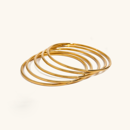 Shannon Gold Bangle Set