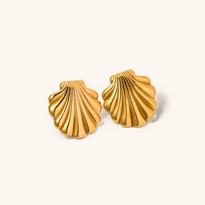 Bayside Gold Seashell Earrings