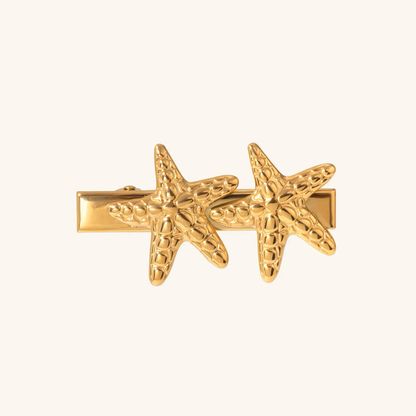 Tropical Starfish Gold Hair Clip