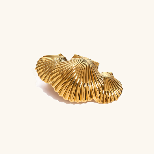 Tidal Sea Shell Gold Hair Clip