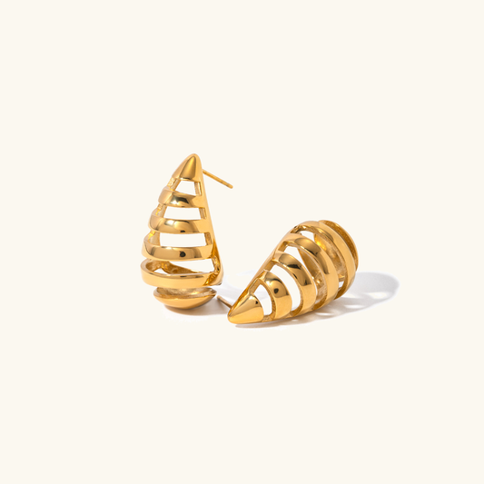 Katrin Drop Gold Earrings