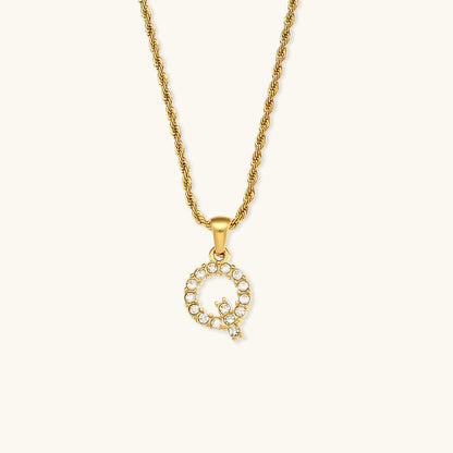 Maeve Letter Initial Diamond Necklace