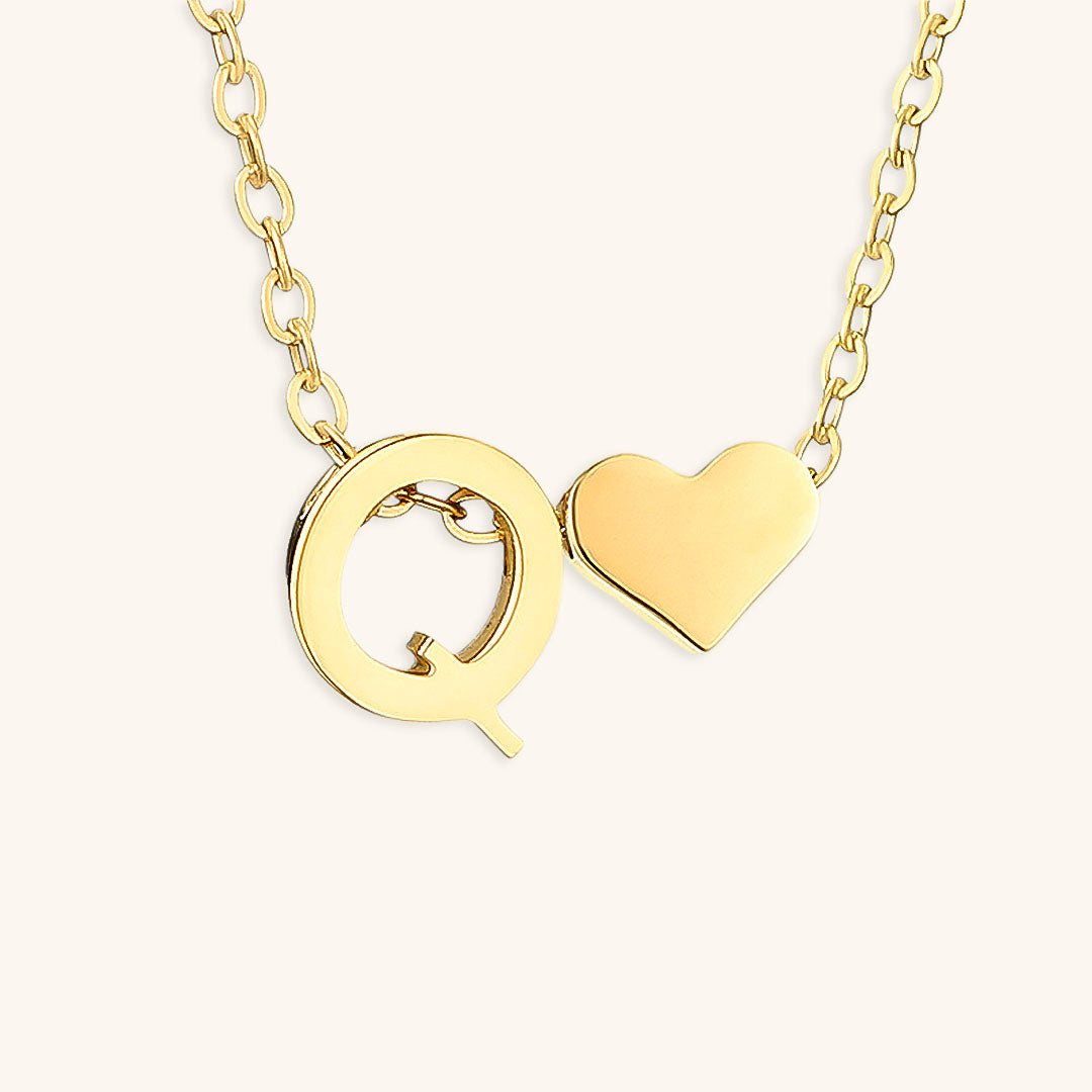 Ria Initial Letter Gold Necklace