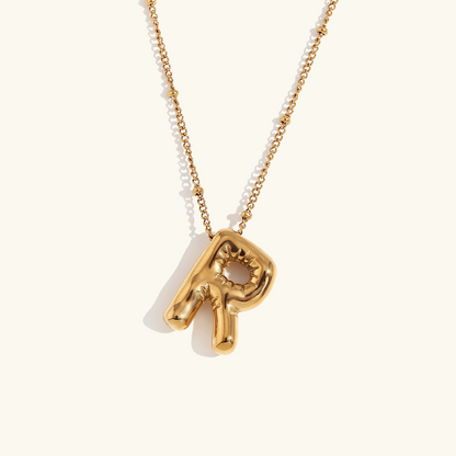 Balloon Gold Initial Necklace