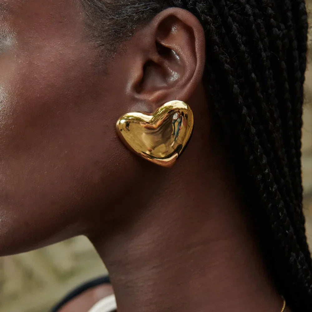 Aubree Gold Heart Earrings