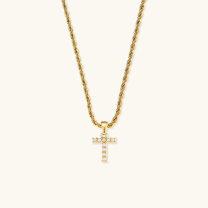 Elodie Initial Letter Pearl Necklace