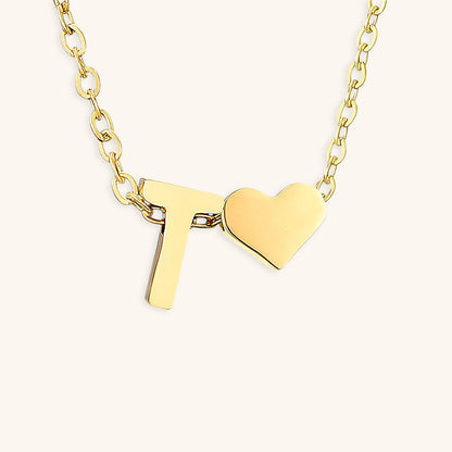 Ria Initial Letter Gold Necklace