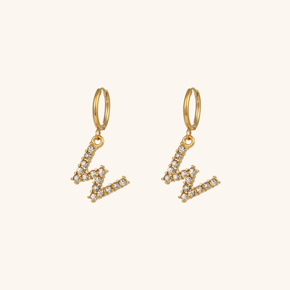 Wilhemina Initial Letter Earrings