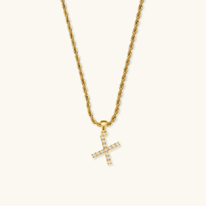 Elodie Initial Letter Pearl Necklace