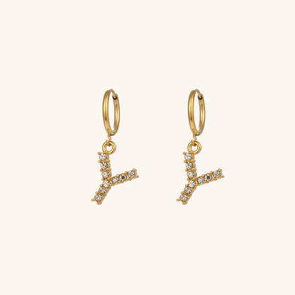 Wilhemina Initial Letter Earrings