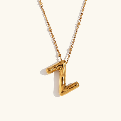 Balloon Gold Initial Necklace